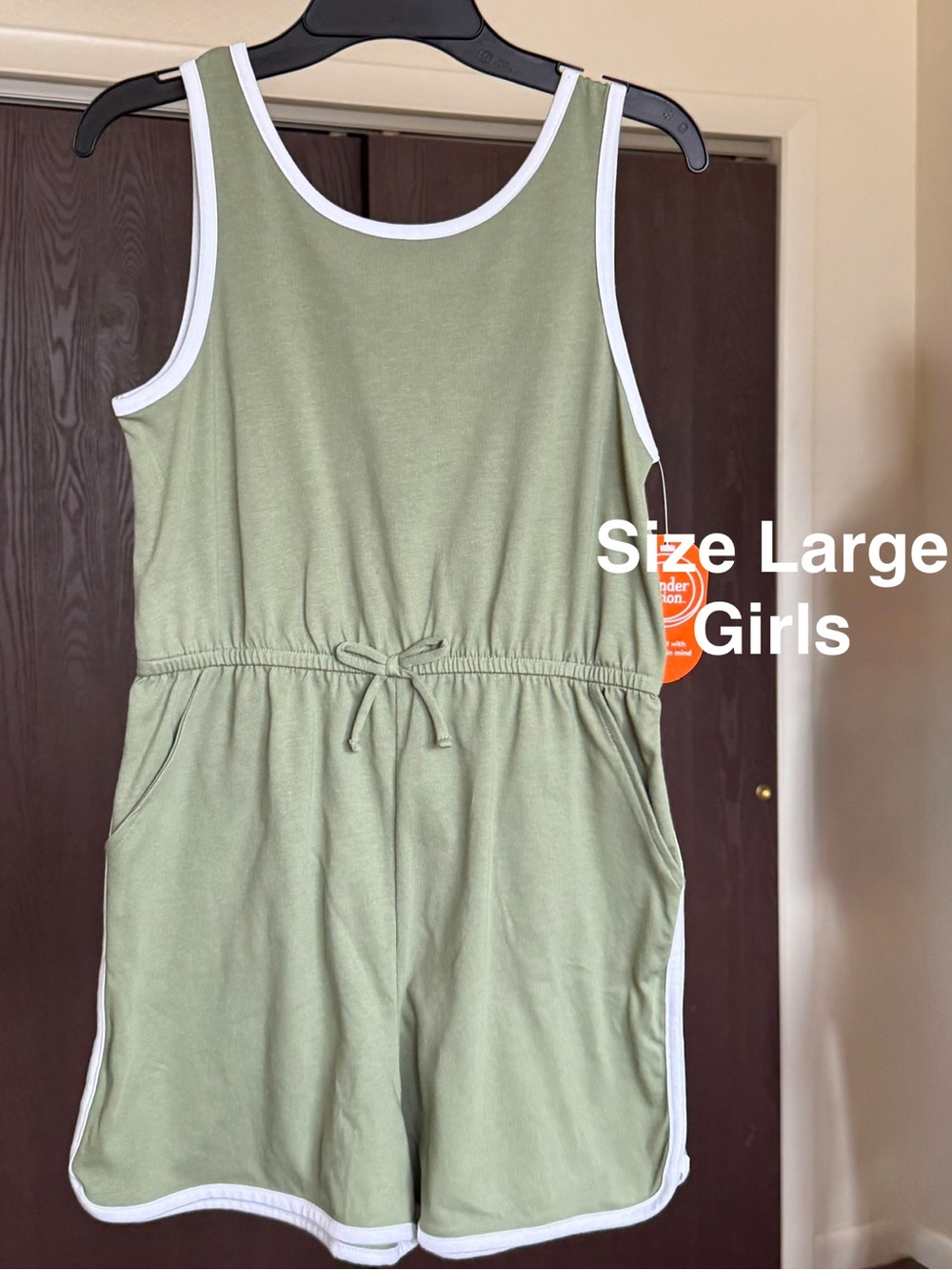 Wonder Nation Girls Play Romper with pockets